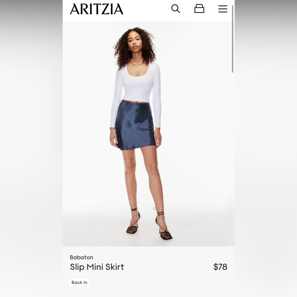 NWOT Aritzia Babaton Mini Skirt